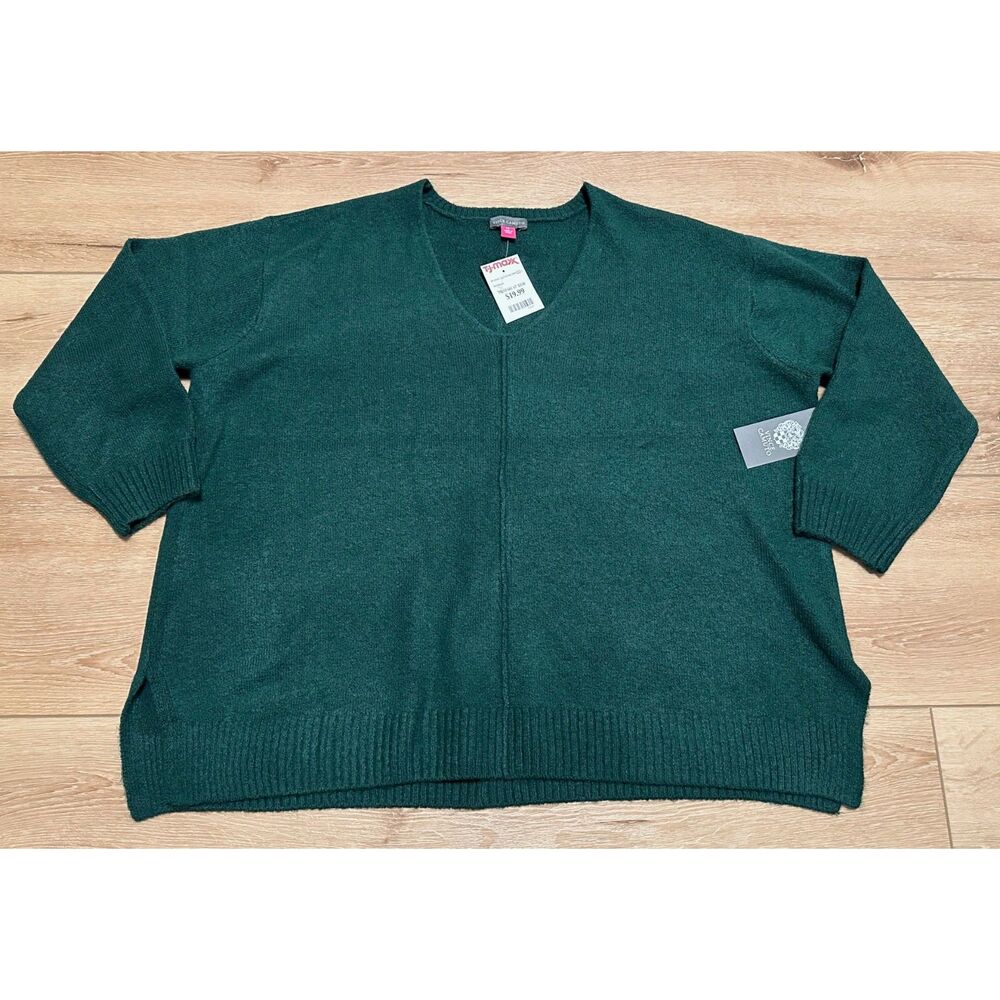 Women's Vince Camuto Green V-Neck Sweater 1X NWT!